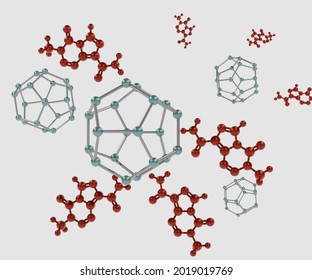 Fullerenes Can Act As Drug Delivery Nanomaterials 3d Rendering