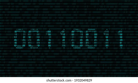 Fullscreen Big Binary Number Composition