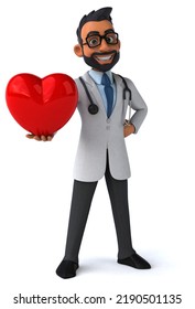 Fun 3D Cartoon Indian Doctor