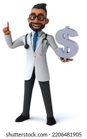 Fun 3D Cartoon Indian Doctor