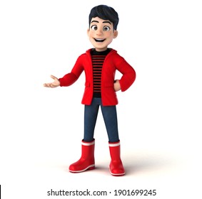 Fun 3D Cartoon Teenage Boy