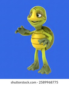 Fun 3D cartoon turtle talking