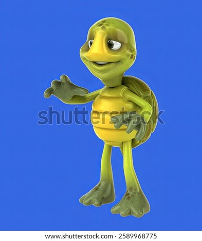 Fun 3D cartoon turtle talking
