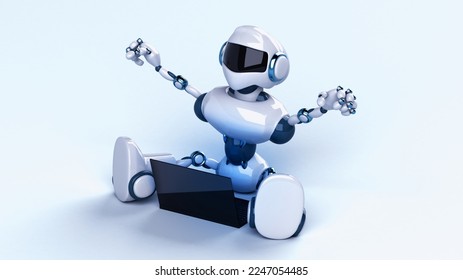 Fun 3D robot programming a laptop