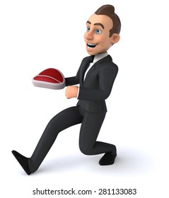 Fun businessman