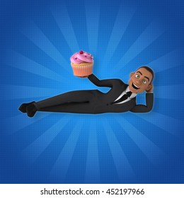 Fun businessman