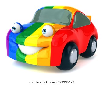 rainbow car toy