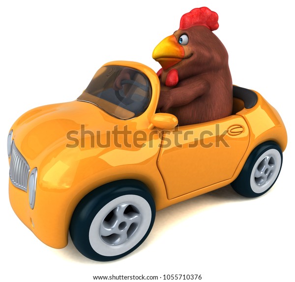 Fun chicken - 3D\
Illustration