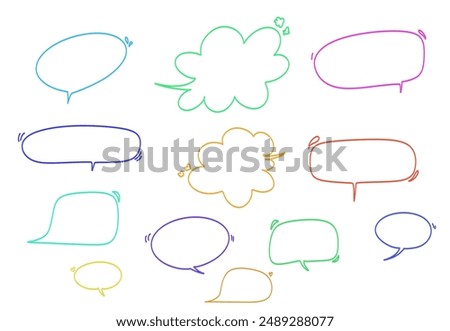 fun and coloful speech bubbles