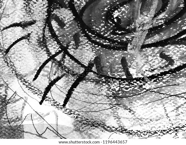 Fun Composition Abstract Expressionism Art Ink Stock Illustration 1196443657