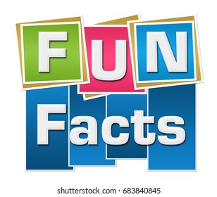 Fun Facts Colorful Squares Stripes 