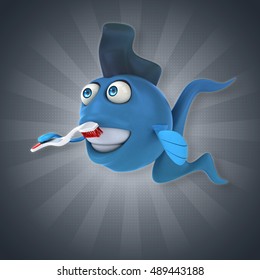 Fun Fish 3d Illustration Stock Illustration 489443188 | Shutterstock