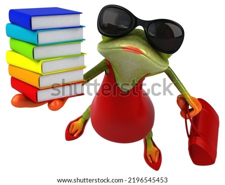 Fun frog - 3D Illustration