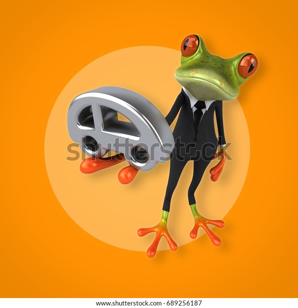 Fun frog - 3D\
Illustration