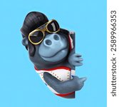 Fun Gorilla with a sign