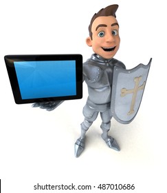 Fun knight - 3D Illustration
