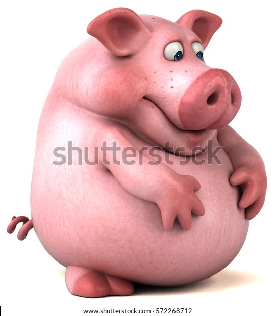 おもしろい豚 3dイラスト のイラスト素材 Shutterstock