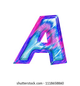 Metallic Shiny Holographic Candy Letter Uppercase Stock Illustration ...