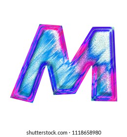 Fun Pretty Painted Metallic Letter M Stock Illustration 1118658980