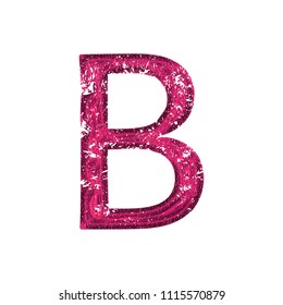 Fun Sparkling Glittery Pink Letter B Stock Illustration 1115570879 ...