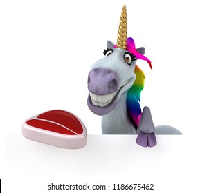 Fun Unicorn - 3D Illustration