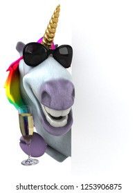 Fun Unicorn - 3D Illustration