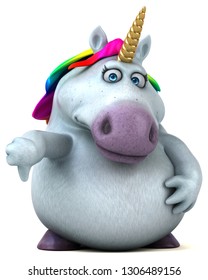 Fun Unicorn - 3D Illustration