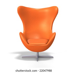 funky egg chair from the 70s with Clipping Path