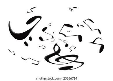 Funky Musical Notes