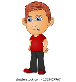 Funny Boy Children Cartoon Stock Illustration 1335427967 | Shutterstock