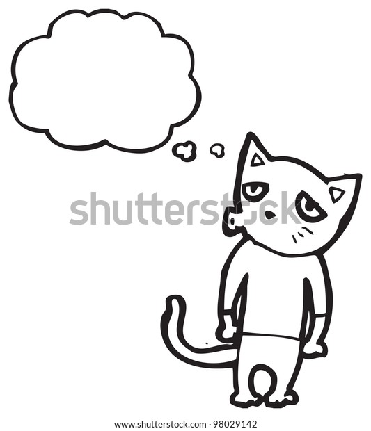 Funny Cartoon Cat のイラスト素材