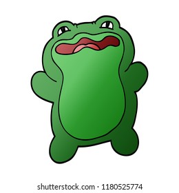 Funny Cartoon Doodle Frog Stock Illustration 1179956467