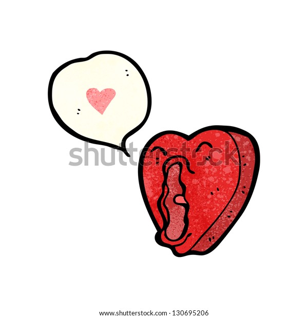 Funny Cartoon Love Heart Stock Illustration 130695206 