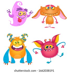 Cute Cartoon Monsters Set Cartoon Monsters Stock Illustration 1188698563