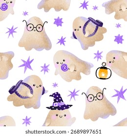 Funny cartoon seamless pattern
