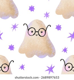 Funny cartoon seamless pattern