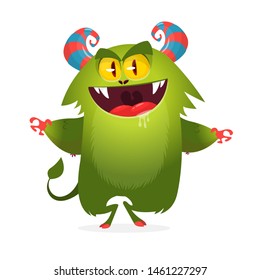 Funny Cartoon Troll Or Gremlin. Halloween Illustration