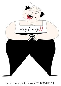 funny character, with different emotions depending on the events