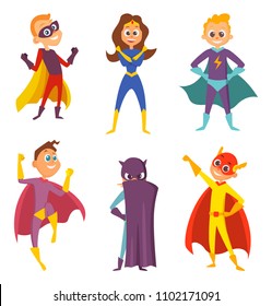 Super Kids Set Boys Girls Superhero Stock Vector (Royalty Free) 701048617