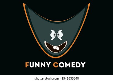 Funny Comedy Smile Stage Logo Stock Vector (Royalty Free) 1541650214 ...