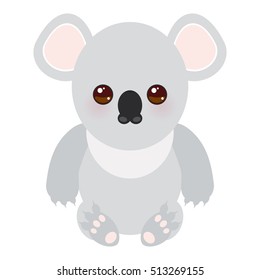 Cute Funny Koala Standing Smiling Wild Stock Vector (Royalty Free ...