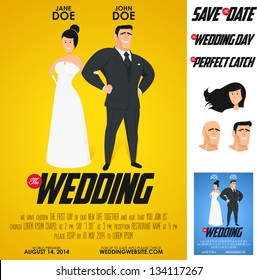 Funny Glossy Movie Poster Wedding Invitation