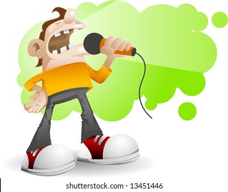 Funny guy singing. - Powered by Shutterstock