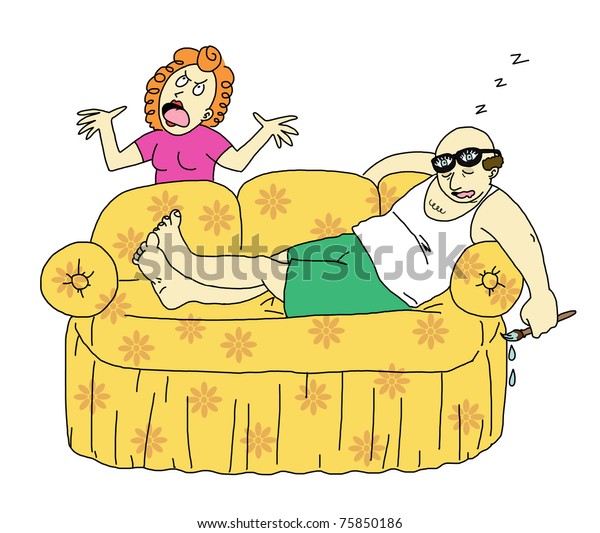 Funny Husband Wife Stock Illustration 75850186 | Shutterstock