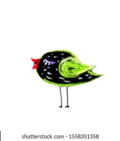 Funny Illustration Bird Drawing By Colored Stock Illustration ...