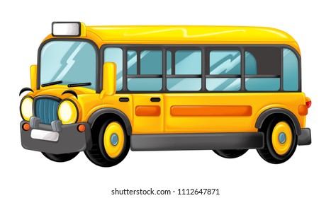 Illustration Bus On White Background Stock Vector (royalty Free) 119541727