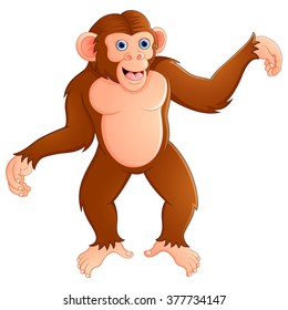 Funny Monkey Cartoon Stock Illustration 377734147 | Shutterstock