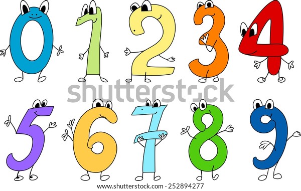 Funny Numbers Stock Illustration 252894277