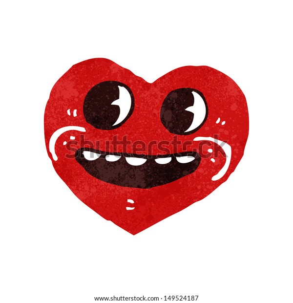 Funny Retro Cartoon Heart Stock Illustration 149524187