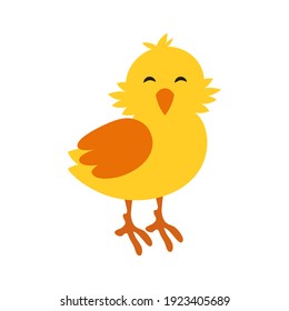 Funny Yellow Chicken Illustration On White Stock Illustration ...